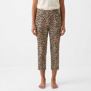 Attyre Pants Leopard Bodycon Crop Grunge Punk Casual Brown Black 8P